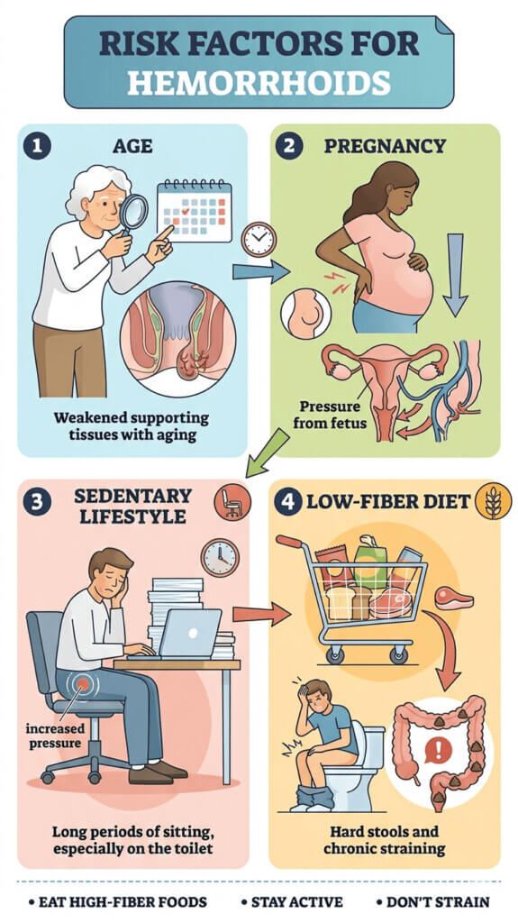 Risk Factors for Hemorrhoids