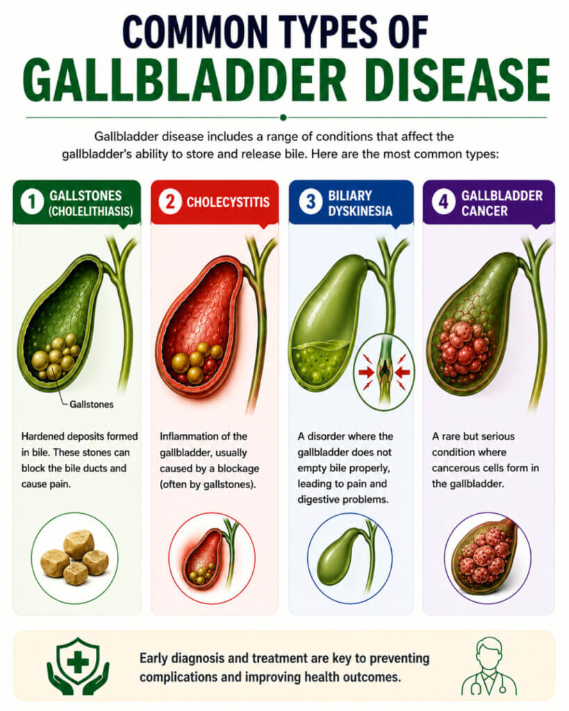Common Types of Gallbladder Disease